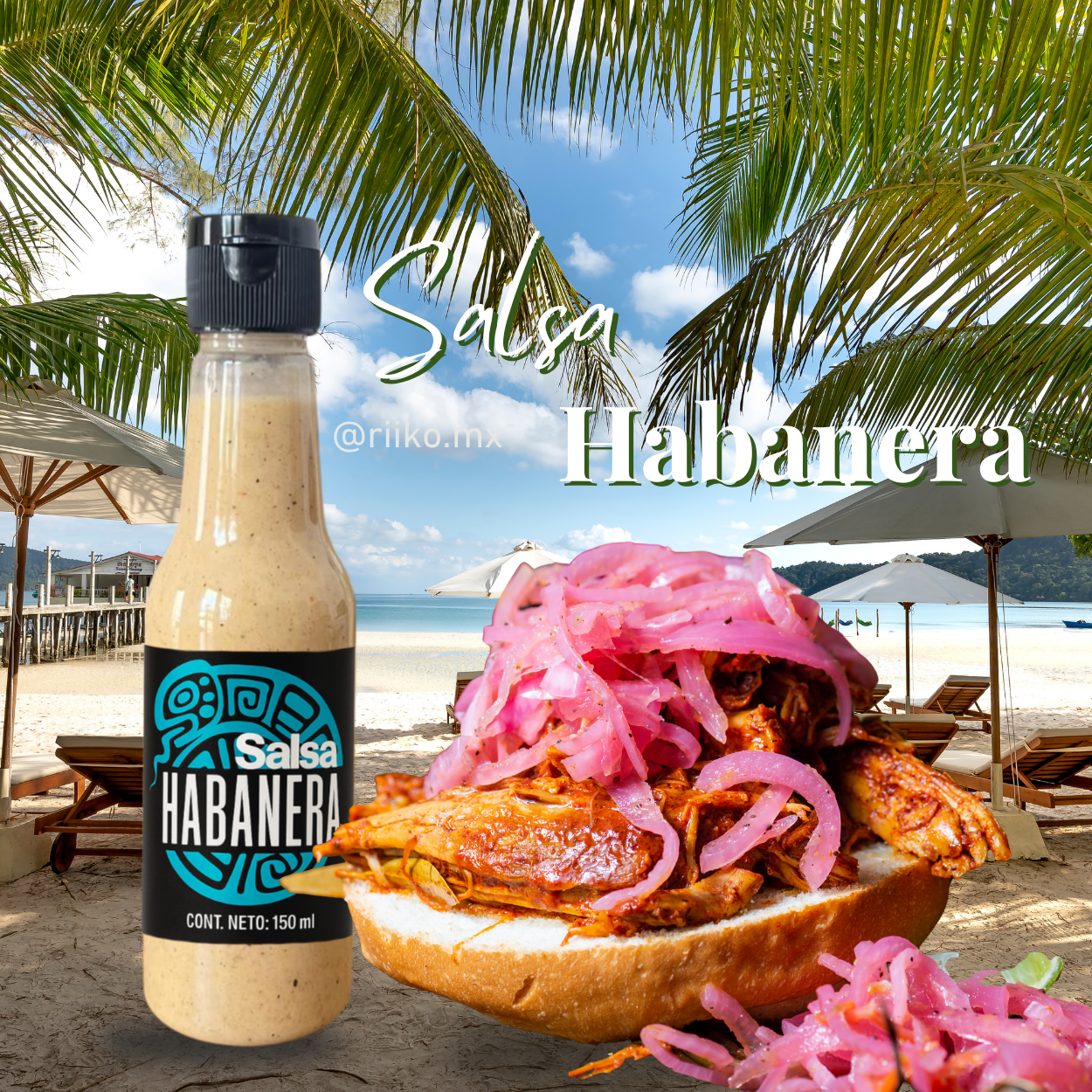 Salsa Habanera Nivel de picante: 🔥🔥🔥🔥 (Alto - para valientes)